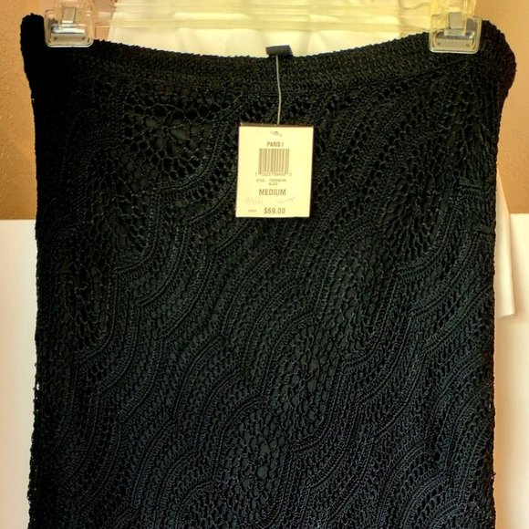 Med Crochet Black Maxi Skirt NWT - Picture 1 of 2
